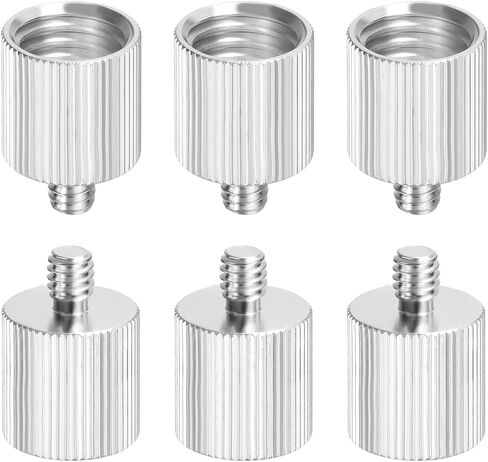 PATIKIL 3 Pcs 1/4"-20 Male to 5/8"-11 Female Convert Screw Adapters Silver in Kuwait