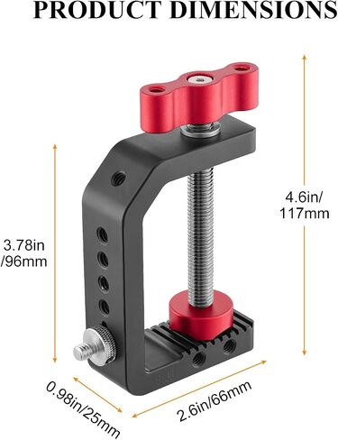 2 Pack C Clamp Heavy Duty Desk Camera Mount with 1/4" 3/8" Thread in Kuwait