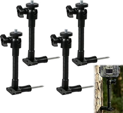 4Pack Trail Camera Tree Mount, 1/4in Thread 360° Rotation Tracking Bracket in Kuwait