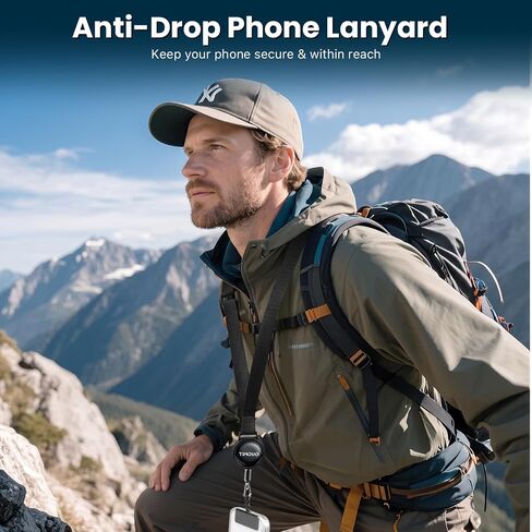 TiMOVO 2 Pack Anti-Theft Retractable Phone Lanyard Breakaway, Black in Kuwait
