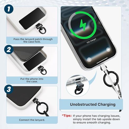 TiMOVO 2 Pack Anti-Theft Retractable Phone Lanyard Breakaway, Black in Kuwait