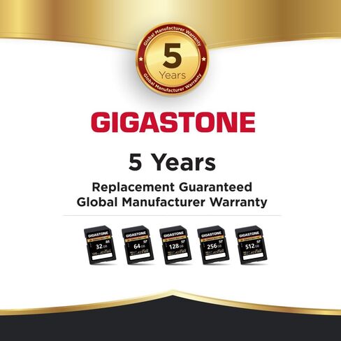 【5-Years Data Recovery】 GIGASTONE 64GB SD Card, 4K Camera Extreme, Speed Up to 160MB/s, UHS-I A2 V30 U3 SDXC Memory Card High Speed UHD Video Compatible with Digital Camera, with 1 Mini case in Kuwait
