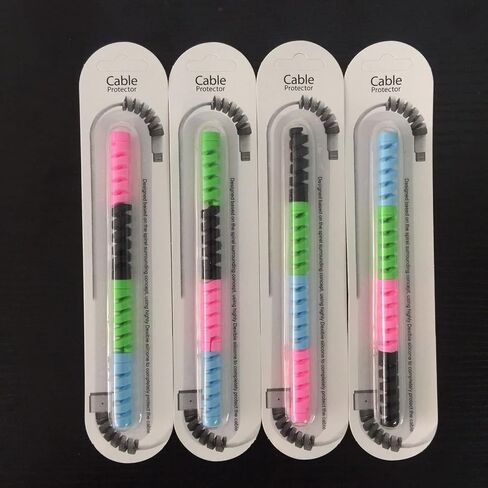 Cable Protector Spiral Wrap Durable AntiBreakage for Charger and Phone Cables PVC Material 4 Colors in Kuwait