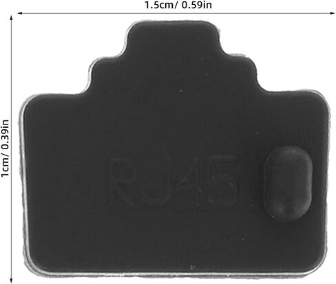 Outanaya 60pcs Silicone Ethernet Plug Cover for Computer Rj45 Socket and Router Port, Easy Installation Dust Protection Cap, Black Network Jack Dust Cover Protector in Saudi Arabia