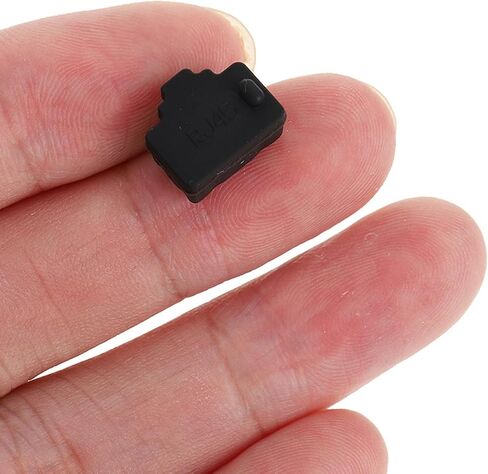 Outanaya 60pcs Silicone Ethernet Plug Cover for Computer Rj45 Socket and Router Port, Easy Installation Dust Protection Cap, Black Network Jack Dust Cover Protector in Saudi Arabia