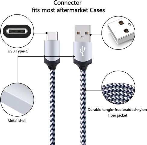 5Pack 6FT Fast USB Type C Cable Phone Charger Cord for Samsung Galaxy S26 in Kuwait