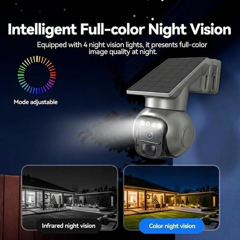 4G LTE Cellular Solar Security Cameras,5MP,24/7 Recording,Talk-Through Camera,AI Motion Detection,Built in SIM Card,One-Key Alarm, Motion Detection & Motion Tracking. in Kuwait