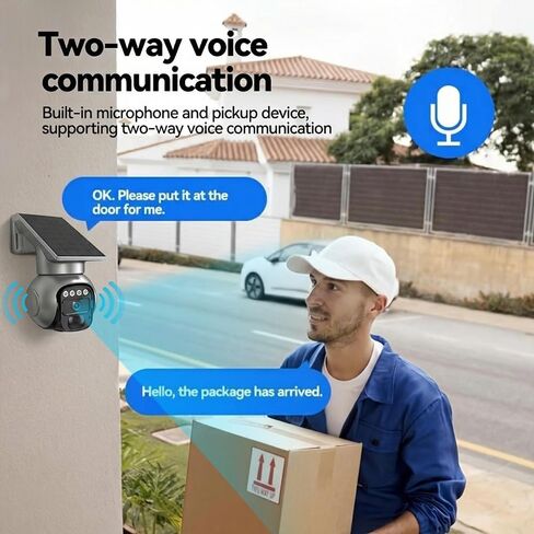 4G LTE Cellular Solar Security Cameras,5MP,24/7 Recording,Talk-Through Camera,AI Motion Detection,Built in SIM Card,One-Key Alarm, Motion Detection & Motion Tracking. in Kuwait