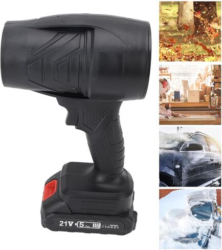 Electric Air Duster, 1050W Handheld Turbo Fan Air Blower with 21V Li Ion Battery, Cordless Leaf Blower for Patio Cleaning, Blowing Leaves and Dust, Computer Keyboard in Kuwait