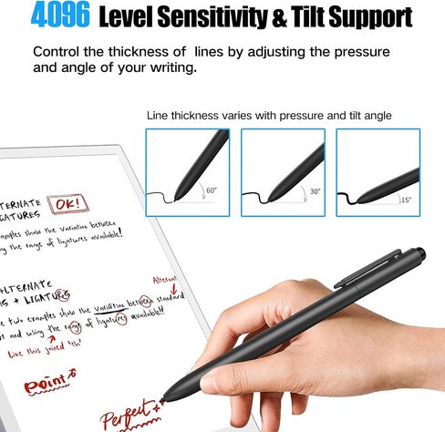 Jvkzaen EMR Stylus Compatible with Remarkable 2, Replacement Digital Pen with Eraser, 4096 Pressure Levels, Tilt Support, Palm Rejection, for Remarkable/Samsung/Kindle Scribe Devices(3 Pen Tips) in Kuwait