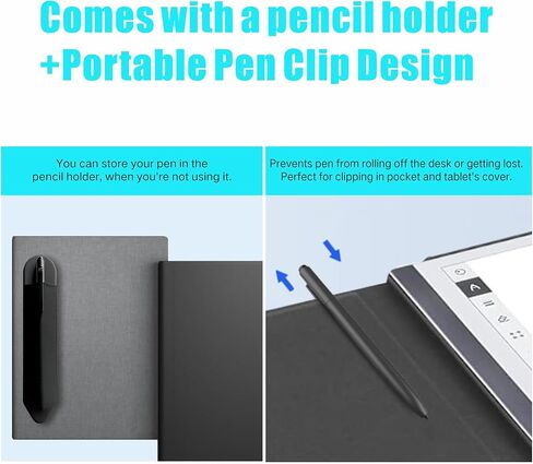 Jvkzaen EMR Stylus Compatible with Remarkable 2, Replacement Digital Pen with Eraser, 4096 Pressure Levels, Tilt Support, Palm Rejection, for Remarkable/Samsung/Kindle Scribe Devices(3 Pen Tips) in Kuwait