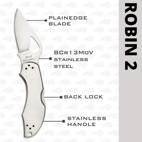 Spyderco Byrd Robin 2 Lightweight Folding Pocket Knife, PlainEdge in Kuwait