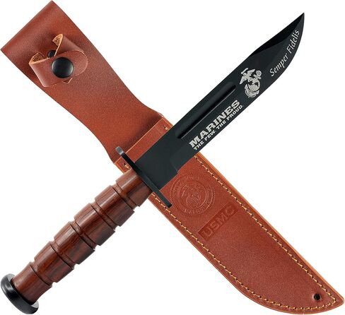 Military Gift Shop USMC Full Size Marine Corps USMC Fighting Knife | Disabled Veteran Owned SMALL Business | USMC Large Fignting Knife in Kuwait