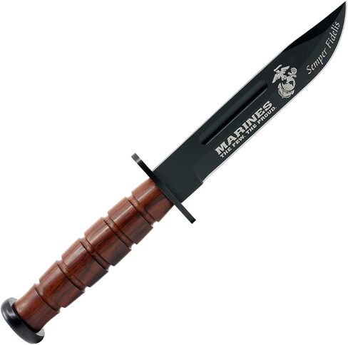 Military Gift Shop USMC Full Size Marine Corps USMC Fighting Knife | Disabled Veteran Owned SMALL Business | USMC Large Fignting Knife in Kuwait