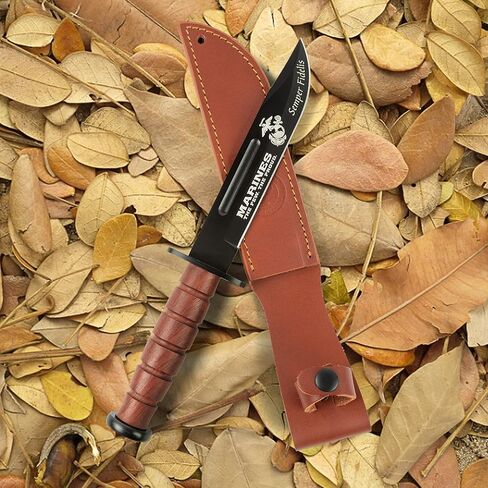 Military Gift Shop USMC Full Size Marine Corps USMC Fighting Knife | Disabled Veteran Owned SMALL Business | USMC Large Fignting Knife in Kuwait