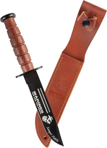 Military Gift Shop USMC Full Size Marine Corps USMC Fighting Knife | Disabled Veteran Owned SMALL Business | USMC Large Fignting Knife in Kuwait