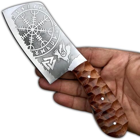 Handmade Mini Cleaver Fixed Blade Heavy Duty Sharp Kitchen Kinife with Sheath Butcher Knife for Chopping Hand Forged HC Steel for Home Outdoor Camping Cleaver Chef knife OC-CK-9978 in Kuwait