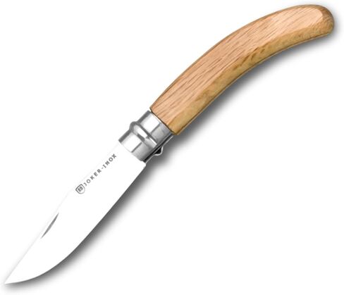Joker Pocket Knife NO23 with Olive Wooden Handle and 420 Stainless Steel Blade 3.14 inches, Revolving Ferrule, Outdoor Knife for Fishing, Hunting, Camping and Hiking in Kuwait
