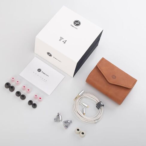TINHIFI T4 Wired in-Ear Monitor for Musicians and Producers, 10mm Carbon Nanotube Driver, Neutral Tuning, Clear Sound and Balanced Bass, Detachable MMCX Silver-Plated Cable in Kuwait