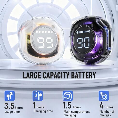 Wireless Bluetooth Earbuds 2-Pack, Black + White Dual Color, with Charging Case, Crisp Call Quality, Quick Pairing for iPhone Android, Lightweight for Gym, Running & Daily Listening in Kuwait