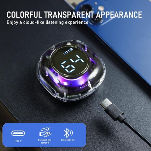 Wireless Bluetooth Earbuds 2-Pack, Black + White Dual Color, with Charging Case, Crisp Call Quality, Quick Pairing for iPhone Android, Lightweight for Gym, Running & Daily Listening in Kuwait