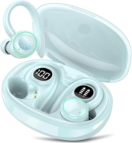 Wireless Earbuds, Bluetooth 5.4 Headphones Sport Over Ear Buds With ENC Mic in Kuwait