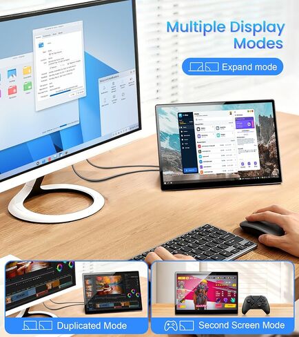 14 inch FHD Portable Touchscreen Monitor with HDMI VGA DVI Ports Compatible with Laptops PC PS5/4, Industrial, POS, Kiosk, Screen Extender 1920×1200 HDR IPS Small Touch Screen Display 500 nits in Kuwait