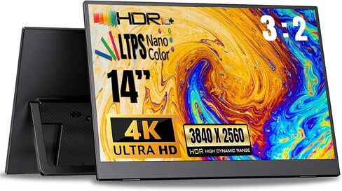 14" 4K Portable Monitor, USB-C & HDMI for Laptop & Travel in Kuwait