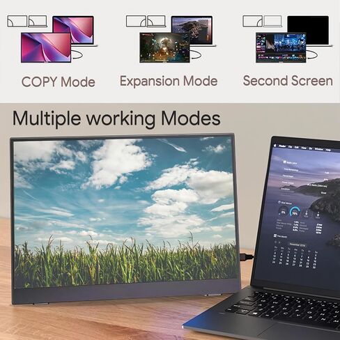 14" 4K Portable Monitor, USB-C & HDMI for Laptop & Travel in Kuwait