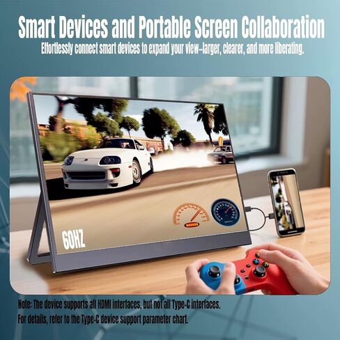 14" 4K Portable Monitor, USB-C & HDMI for Laptop & Travel in Kuwait