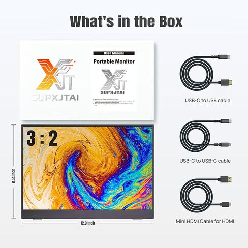 14" 4K Portable Monitor, USB-C & HDMI for Laptop & Travel in Kuwait