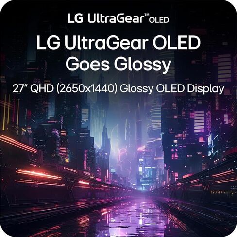 LG Ultragear 27 Inch QHD OLED Gaming Monitor 2650x1440 240Hz 0.03ms NVIDIA G Sync AMD FreeSync Premium Pro 400 HDMI 2.1 DisplayPort Includes 12 Month CPS Protection Plan Enhanced Game Experience in Kuwait