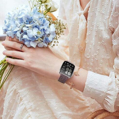 5 Pack Floral Engraved 22mm Watch Bands Compatible with Amazfit Bip 6/Bip 5/Active Max/Balance 2, Soft Silicone Sport Straps for Amazfit GTR 4/GTR 3 Pro/3/2/2e Women Men in Saudi Arabia