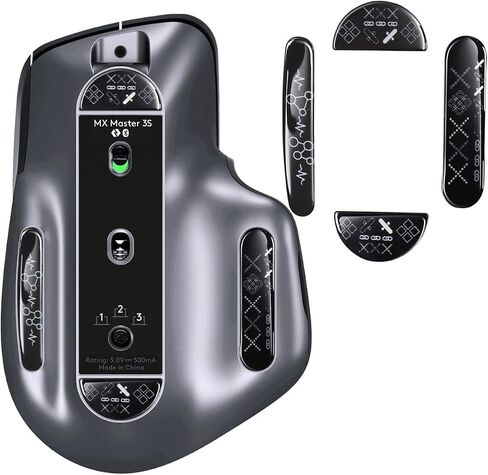 immoenuc Glass Mouse Skates for Logitech MX Master 3/3s Mouse Feet Pads Smooth Durable Slim 2.5D Curved Edge Mice Replacement Accessories (Printing Pattern) in Kuwait