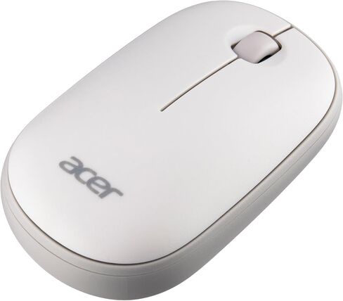 Acer Computer Mouse Wireless, 2.4G Slim USB Wireless Mice with USB-A Receiver, 1600 DPI Optical, Laptop Mouse with Plug and Play for Right/Left Handed Users (for Chromebooks, Windows PC & Mac) White in Kuwait