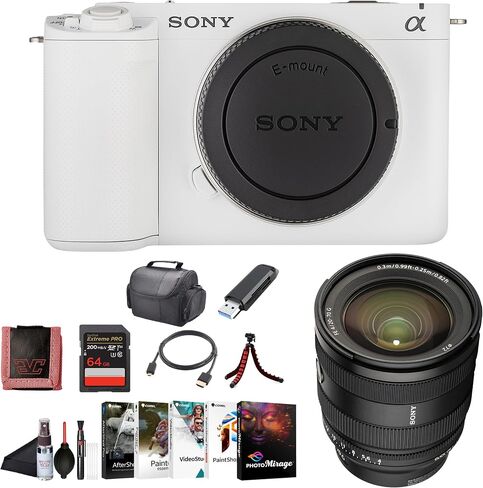 Sony Alpha ZV-E1 Camera with 20-70mm Lens (White) Bundle in Kuwait