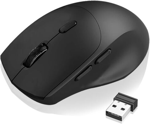 2.4G Silent Ergonomic Wireless Side Button Mouse Black in Kuwait