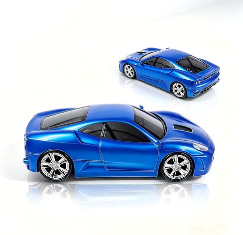 elec Space Wireless Mouse, 2.4GHz Cool Sport Car Shape Wireless Mouse Optical Cordless Mice with USB Receiver for PC Laptop Computer Notebook 1600 DPI-Blue in Saudi Arabia