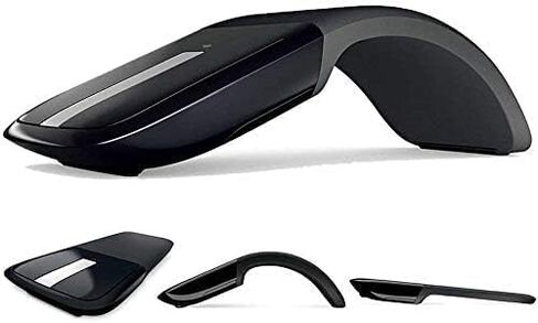 Wireless Mouse Foldable Folding Mice for Microsoft Laptop PC Mac Black in Kuwait