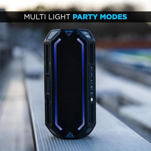 Altec Lansing HydraBoom Everythingproof Wireless Speaker, Multicolor LED Lights, Built-in Qi Wireless Charging in Kuwait