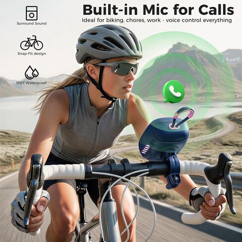 Bluetooth Bike Speaker with Handlebar Mount/Hook, IPX7 Waterproof in Kuwait