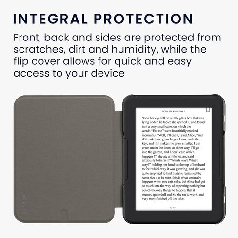 kwmobile Cover Compatible with Barnes & Noble Nook Glowlight 4 / 4e Cover - eReader Case - Dandelion Love Grey in Kuwait