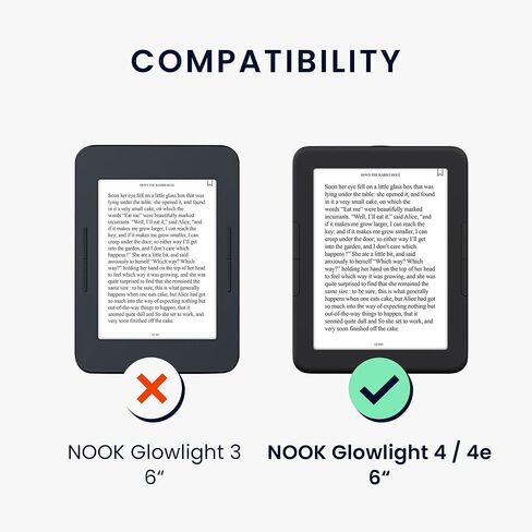 kwmobile Cover Compatible with Barnes & Noble Nook Glowlight 4 / 4e Cover - eReader Case - Dandelion Love Grey in Kuwait