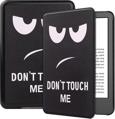 E-Reader Cover for Amazon Kindle Paperwhite 12th Generation,Leather Case for Kindle Colorsoft Signature Edition 1st Gen 2024 Release E-Book(Black, For Kindle Paperwhite 12th Gen/Colorsoft 7") in Saudi Arabia