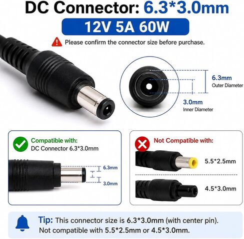 12V 5A AC/DC Adapter Compatible with FSP FSP060-DHAN3 Power Supply in Kuwait