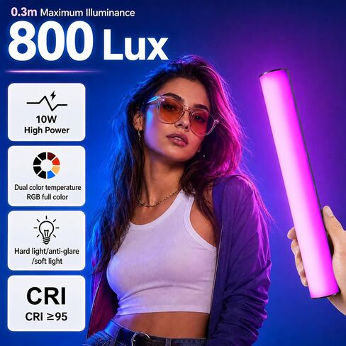 PULUZ 12" Magnetic RGB LED Light Stick CRI95 Dimmable Fill Light 3000mAh in Kuwait