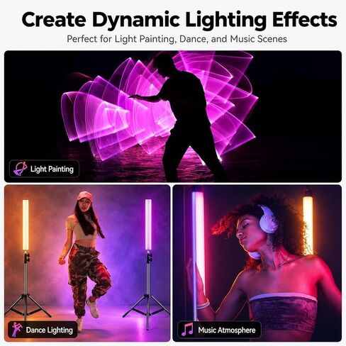 PULUZ 12" Magnetic RGB LED Light Stick CRI95 Dimmable Fill Light 3000mAh in Kuwait