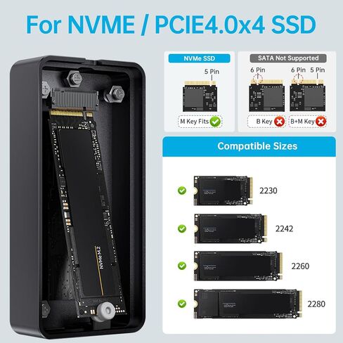 SSK USB4 NVMe Enclosure 40Gbps PCIe4 NVMe to USB-C M.2 SSD Enclosure in Kuwait