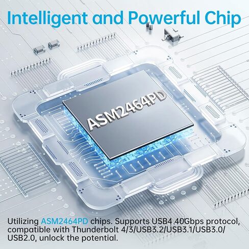 SSK USB4 NVMe Enclosure 40Gbps PCIe4 NVMe to USB-C M.2 SSD Enclosure in Kuwait
