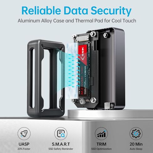 SSK USB4 NVMe Enclosure 40Gbps PCIe4 NVMe to USB-C M.2 SSD Enclosure in Kuwait